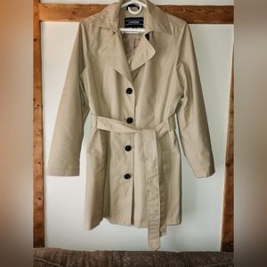 Lands End Petite Large Single Breasted Trench Coat